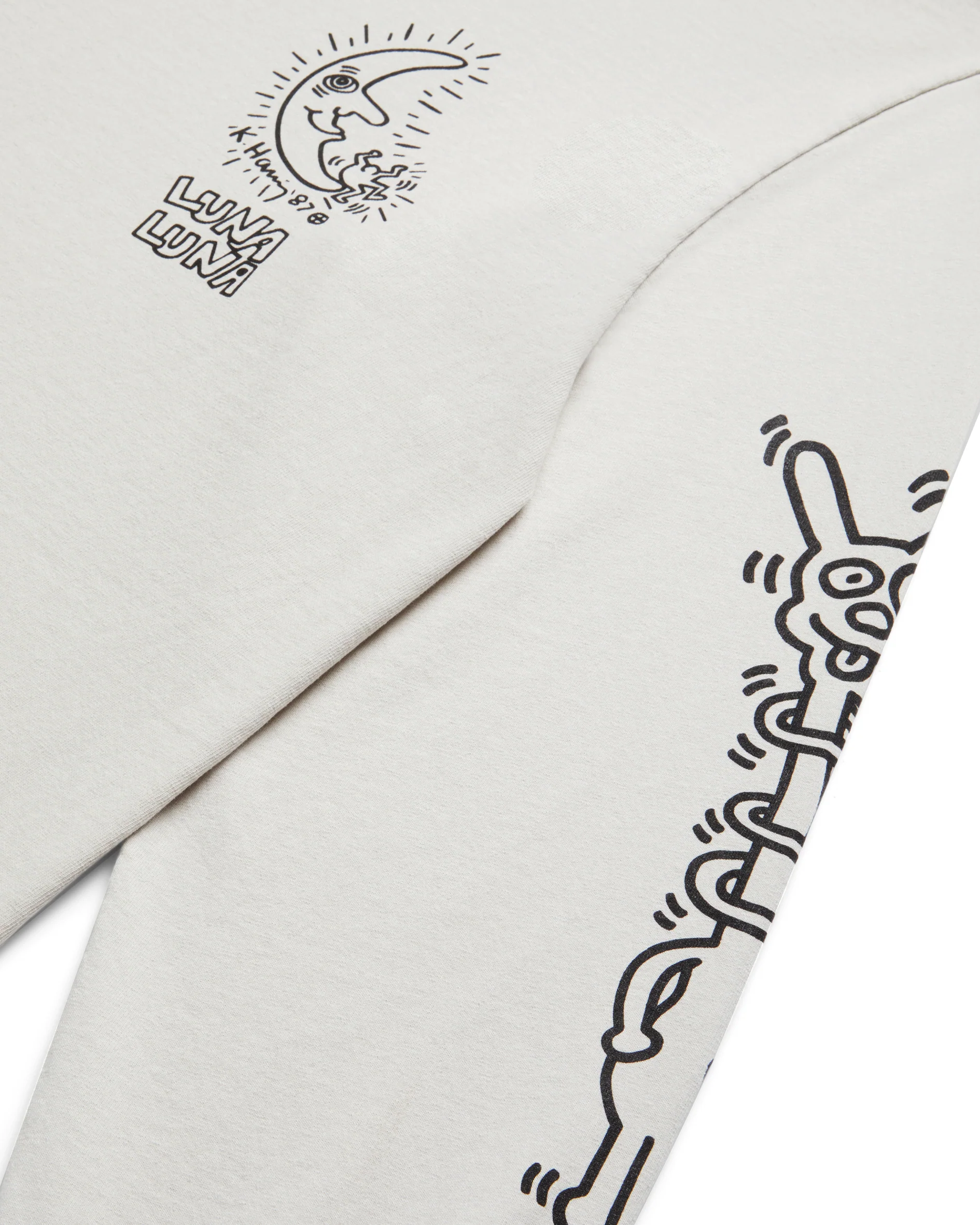 Haring Moon Long Sleeve T-Shirt - Image 4