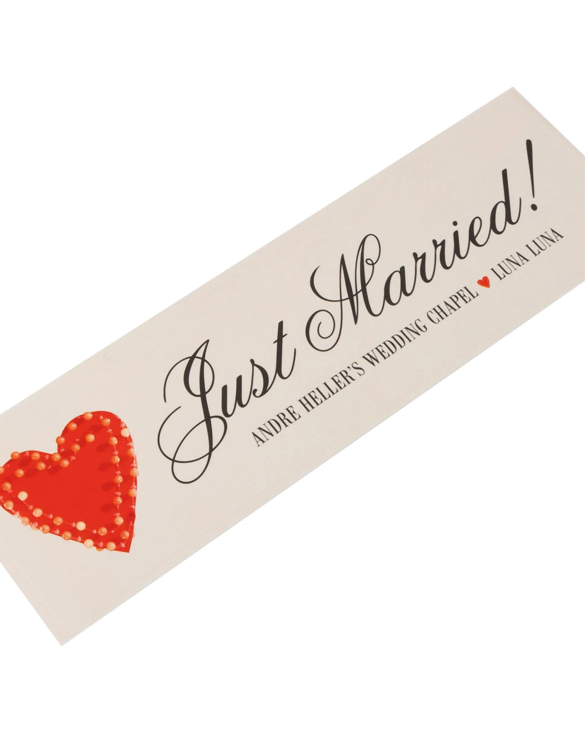 Just Married Bumper Sticker - Image 3