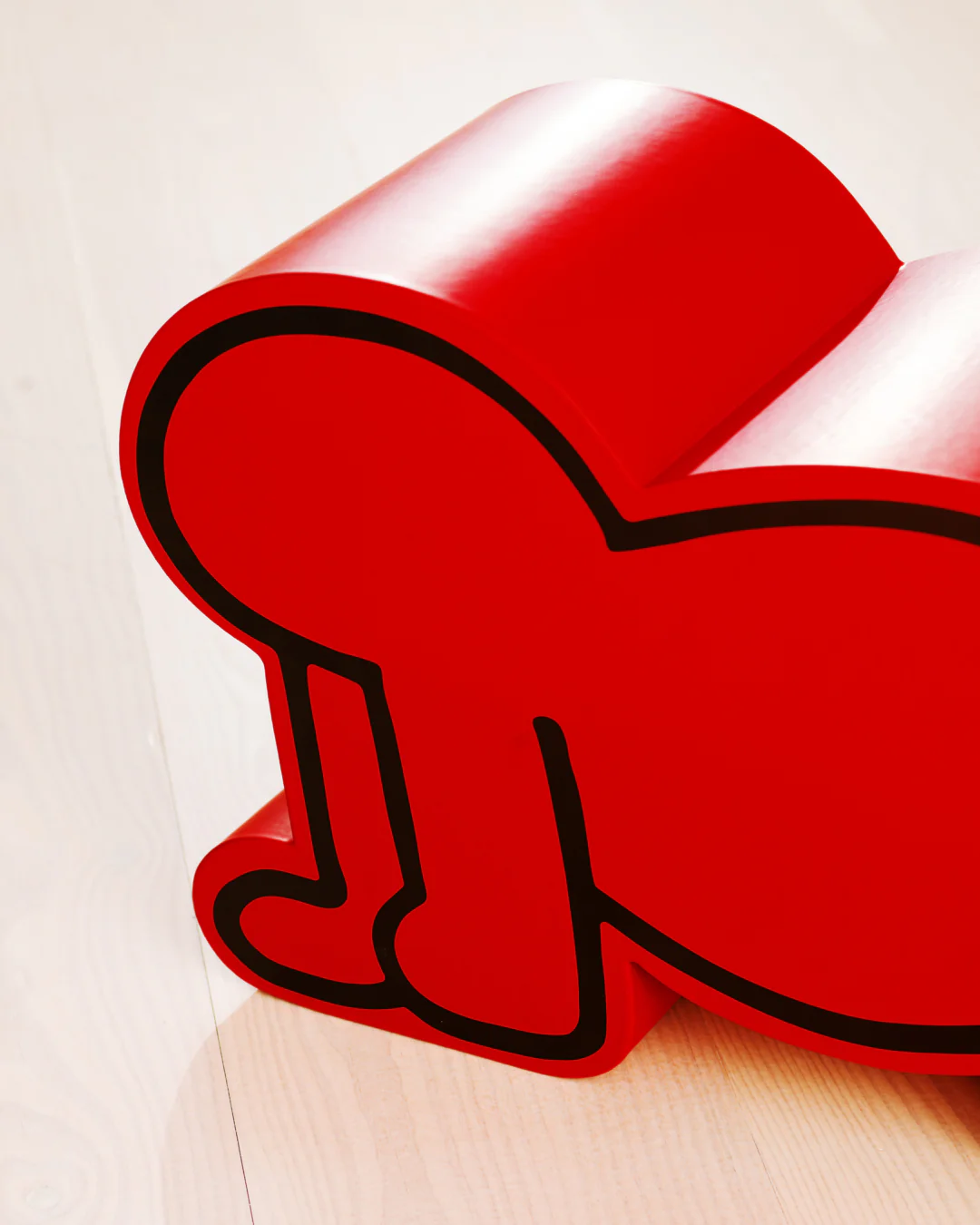 Luna Luna x Gufram x Keith Haring Red Radiant Baby Pouf - Image 3
