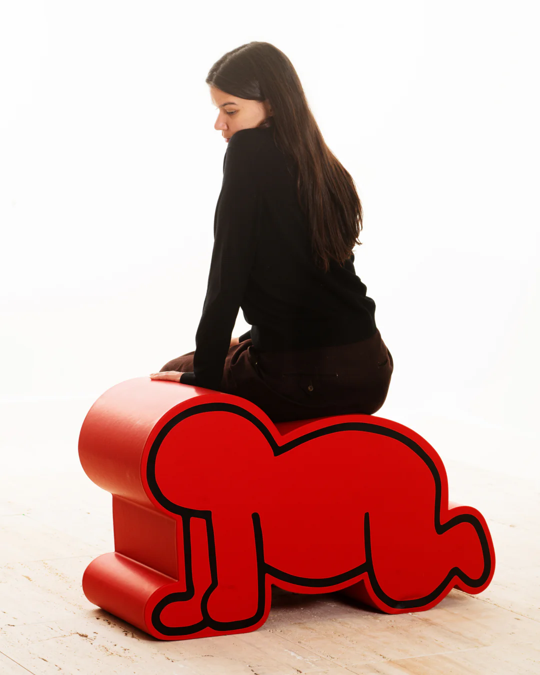 Luna Luna x Gufram x Keith Haring Red Radiant Baby Pouf - Image 4