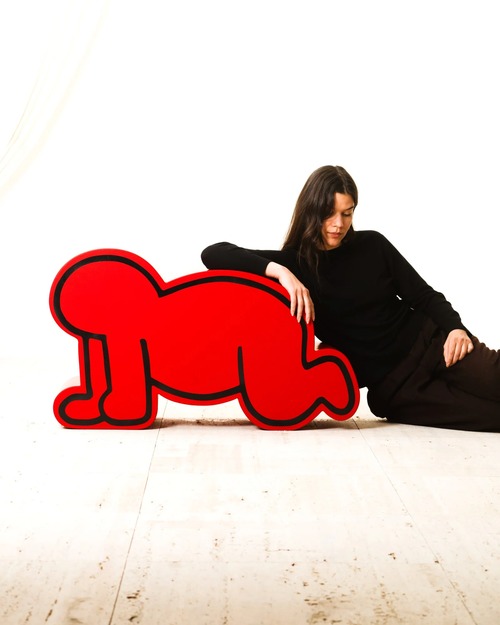 Luna Luna x Gufram x Keith Haring Red Radiant Baby Pouf - Image 5