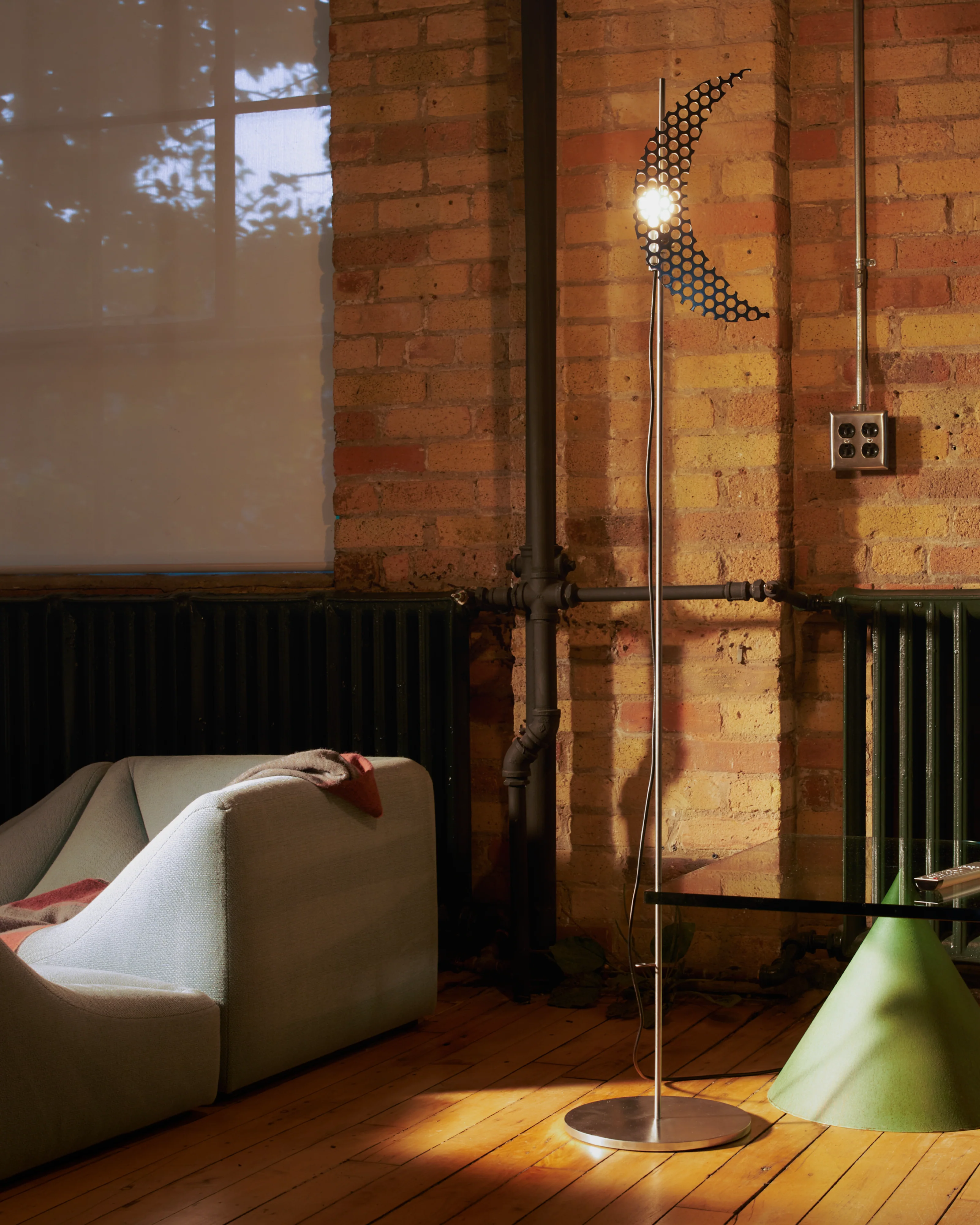 Perforated Moon Floor Lamp - Image 3