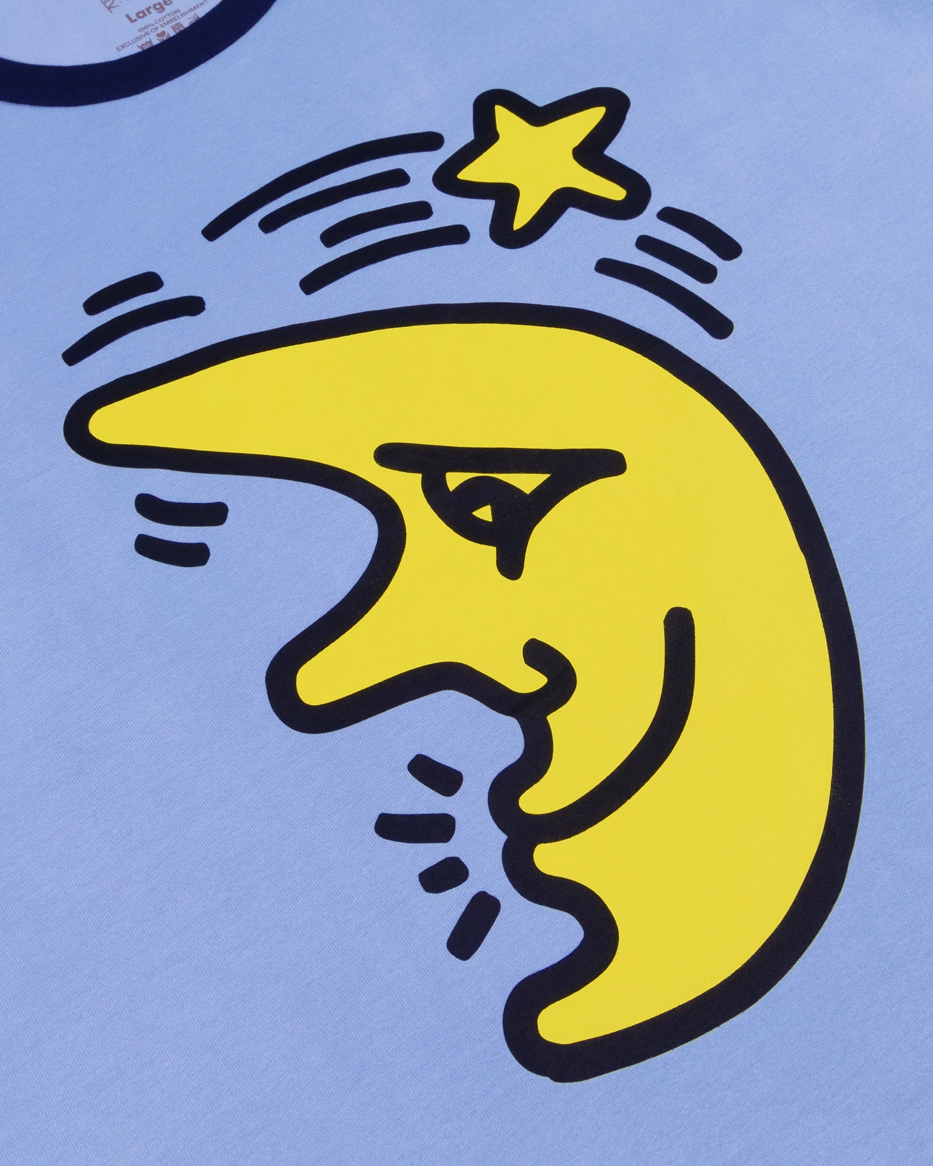 Smiling Moon Ringer T-Shirt - Image 3